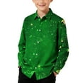 thumbnail image 2 of KyCheLot Boys Casual Button Down Shirts Printed Long Sleeve Blouse St Patrick's Day Tops 3-16 Years, 2 of 7