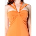 thumbnail image 3 of Evanese Women's Elegant Cross Tie Halter Long Formal Party Dress, 3 of 4