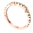 thumbnail image 2 of 0.36 ctw Wedding Band for Women - 18K Rose Gold Simulated Champagne Diamond Stackable Eternity Ring, 2 of 6