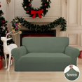 thumbnail image 2 of Easy-Going Jacquard Stretch Sofa Slipcover Non Slip Couch Cover, Loveseat Size, Greyish Green, 2 of 6