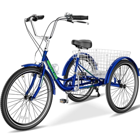 Lilypelle 24/26 inch Adult Tricycle for Women Men Seniors 7-Speed Three Wheel Cruiser Bike Trike with Large Basket  Low Step Through Frame Exercise Shopping Tricycle Adult (Foldable&Non-foldable) price history on PriceWatchPro