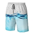 thumbnail image 4 of Pofeuu Crystal Clear Water Splash Prin Men's Swim Trunks Quick Dry Bathing Suit Swimming Board Shorts Mesh Lining Beach Swimwear-Medium, 4 of 6
