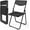 Black, variant on BONNLO Plastic Folding Chairs with Breathable Mesh Seat and Sturdy Metal Frame 350 Pounds Capacity
