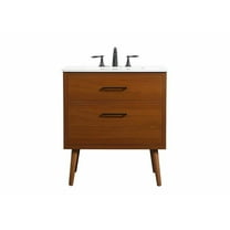 Elegant Decor 30 in. Single Bathroom Vanity, Teak