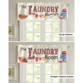 thumbnail image 4 of Laundry Room Clothes Pattern Small Curtain Rod Pocket Short Curtains Home Decor Partition Cabinet Door Window Curtains, 4 of 6