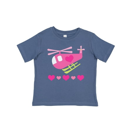 

Inktastic Valentine Pink Heart Helicopter Gift Baby Boy or Baby Girl T-Shirt