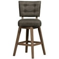 thumbnail image 3 of Hillsdale Lanning 41.25" Wood Counter Stool in Weathered Brown/Chocolate Brown, 3 of 5