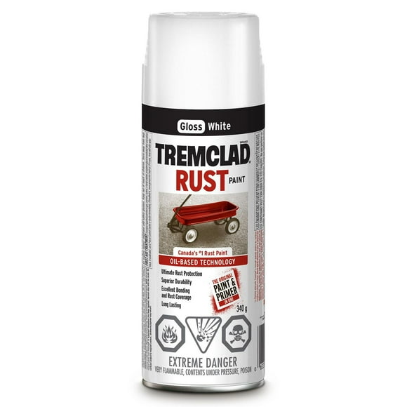 TREMCLAD PEINTURE ANTIROUILLE BLANC LUSTRÉ AÉROSOL 340g