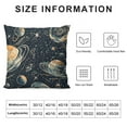 thumbnail image 5 of Creowell Space with Different Planets Across，Pillow Covers Decorative Cushion Cover Throw Printed Pillow Case，Multicolour, 5 of 5