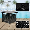 "SOLAURA Outdoor Bistro Table, Metal Patio Base Stand with 1.57 ...
