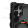 thumbnail image 6 of UAG Samsung Galaxy S25 Ultra Case 6.8" with Kickstand Plasma XTE - Compatible with Magnetic Charging Transparent Rugged Military Drop Tested Protective Cover, Black/Orange, 6 of 9