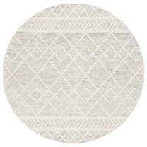 SAFAVIEH Natura Bedelia Geometric Area Rug, Ivory/Black, 6' x 6' Round