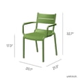 thumbnail image 4 of Lagoon Naples A Stackable Armchair Olive Green, 2 Pcs, 4 of 7