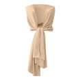 thumbnail image 4 of MIASHUI Fashion Soft Chiffon Scarf Evening Dress Wedding Guest Bridesmaid Shawl, Scarf for Women, Formal Scarf Khaki,One Size, 4 of 4