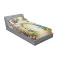thumbnail image 3 of Country Bedding Set with Sheet & Covers, Colorful Floral Arch in the Summer Park Romantic Feminine Boho Paint Style Print, Printed Bedroom Decor 2 Shams, 4 Sizes, Multicolor, by Ambesonne, 3 of 3