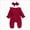 Wine, variant on 12-18 Months Newborn Romper For Infants And Toddlers With Bow And Lace Cute Long Sleeve Bodysuit One-Piece Footed Romper Newborn Gift