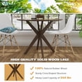 thumbnail image 6 of Topcobe 36" Round Wood Dining Table with Intersecting Pedestal Base, Kitchen Table for Dining Room, Easy Assembly, Fashion Design, Brown, 6 of 11