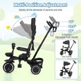 thumbnail image 3 of Tricycle Stroller with Removable Push Handle,Folding Toddler Push Bike,Tricycles for 1-5 Year Olds Baby Kids,Tricycles with Adjustable Canopy,Storage,Cup Holder, 3 of 9