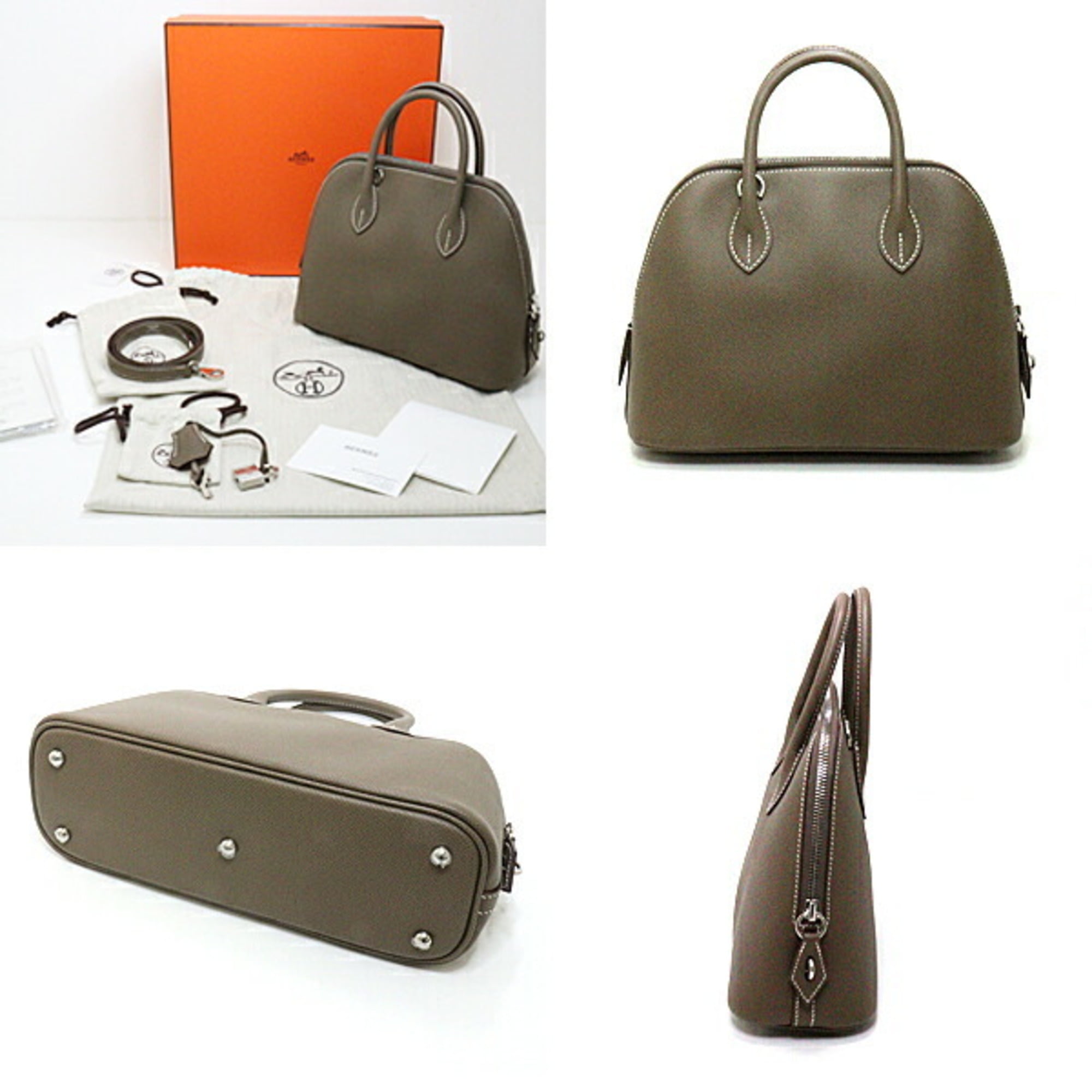 Hermès // Beige Grey 1923 Bolide 30 Handbag – VSP Consignment