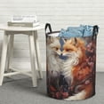 thumbnail image 6 of Honeii Romantic Flower Fox Couple Print Laundry Hamper Basket,Baby Nursery Woven Storage Basket for Toys Bin,Pillows,Blankets,Clothes-Medium, 6 of 6