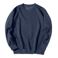 thumbnail image 3 of Mens V-Neck Sweatshirts, Lightweight Sweatshirt No Hood for Men Casual Fall Solid Color Long Sleeve Fleece Pullover Tops, M, 3 of 6