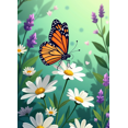 thumbnail image 3 of Nature Themed Butterfly Daisy Background Banner Party Decorations Photography Props Spring Garden Celebrations Outdoor Events Photo Booth Backdrop, 3 of 3