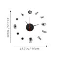 thumbnail image 3 of 1 Ensemble Horloge Murale Simple Spaceman Horloge Décorative Silencieuse pour Maison Bureau, 3 of 7