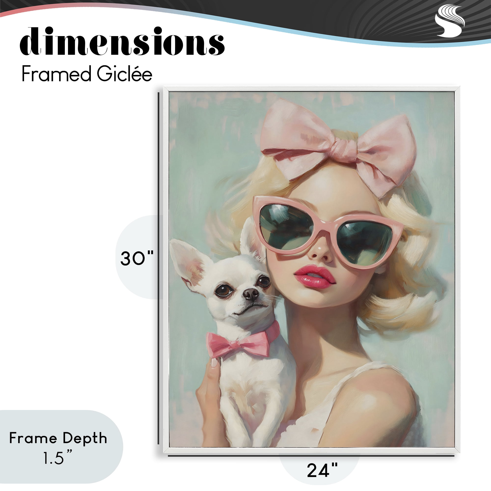 Stupell Industries Girl with Chihuahua White Framed Giclee Art, design by The Prints Vibe