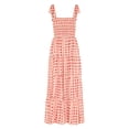 thumbnail image 2 of goowrom Femmes Imprimé Slip Sans Manches Cravate Bateau Cou Maxi Robe, 2 of 10