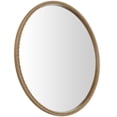 thumbnail image 6 of DecMode 47" x 47" Brown Carved Leaf Wall Mirror, 6 of 7