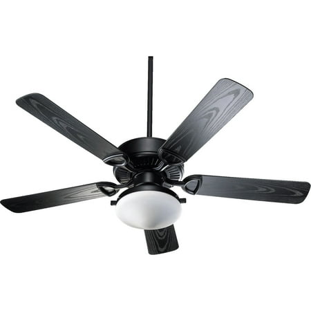 

Indoor Ceiling Fans 2 Light With Matte Black Finish Satin Opal Glass Candelabra Base 52 inch 120 Watts