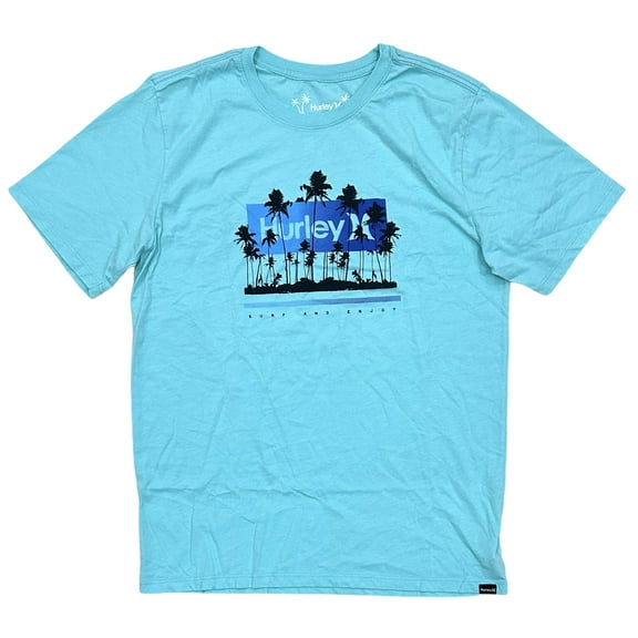 Hurley Men's T-Shirt One and Only Tropical Palms Short Sleeve Graphic Tee (Medium, Tropical Twist)