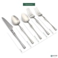 thumbnail image 2 of Elyon Tableware Elyon Noelle Matte Colored Stainless Steel Flatware Set 20 Pieces Silver, 2 of 5