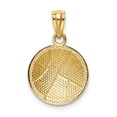 thumbnail image 3 of FB Jewels 14K Yellow Gold Satin & Polished Basketball Pendant, 3 of 4