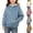 Blue, variant on Spazoro Girls Hooded Sweatshirt with Pockets, Hooded Neck Long Sleeve Drawstring Leopard Print Warm Pullover Tops Casual Hoodies for School Blue Size 7