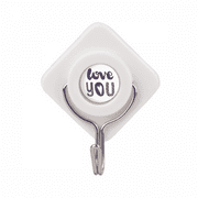 Love You Cute Quote Handwrite Style Adhesive Wall Hooks Hanging Self Sticky
