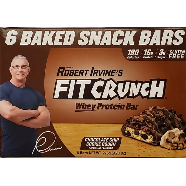 Robert Irvine's Fit Crunch Chocolate Chip Cookie Dough Whey Protein Bar