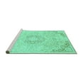 thumbnail image 2 of Ahgly Company Machine Washable Indoor Rectangle Abstract Turquoise Blue Modern Area Rugs, 3' x 5', 2 of 4