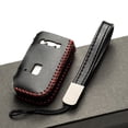 thumbnail image 4 of Vitodeco Genuine Leather Smart Key Fob Case Compatible with KIA Soul, Seltos, Sportage, NIRO, Sorento, Telluride, Rio, Forte, K5 2022-2025 New Emblem (5-Button, Black/Red), 4 of 5