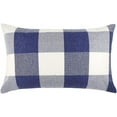 thumbnail image 2 of Set of 2 Farmhouse Buffalo Check Plaid Throw Pillow Covers Cushion Case Polyester Linen for Summer Home Decor Navy Blue and White, 12 x 20 Inches, 2 of 7