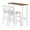 Brown+White+Beige, variant on Bellemave 3 Piece Pub Table and Chair Set, Wood Bar Height Dining Set Kitchen Breakfast Nook with 2 Upholstered Chairs for Small Places, Rectangle Furniture (Brown White Beige)