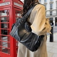 thumbnail image 3 of Sunyuer Vintage Chic Large Capacity PU Leather Shoulder Bag for Women - Stylish Slouchy Hobo Purse, 3 of 9