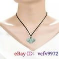 thumbnail image 4 of EOEMY Burmese Jadeite Butterfly Pendant Necklace Jewelry Jade Natural Blue Charms, 4 of 5