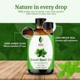 thumbnail image 4 of SVA Sweet Basil Essential Oil – 4 Fl Oz – 100% Natural Basil Oil - for Diffuser, Hair Care, Face, Skin Care, Aromatherapy, Scalp and Body Massage, Soap and Candle Making – with Dropper, 4 of 9