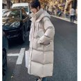thumbnail image 5 of Chaqueta de algodón para mujer, holgada, larga, hasta la rodilla, de algodón, para otoño e invierno, 5 of 5