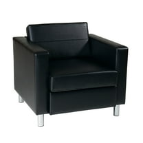 OSP Home Furnishings Pacific Armchair In Black Faux Leather
