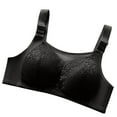 thumbnail image 4 of SMihono Trendy Women鈥榮 Plus Size Adjustable Bralettes Comfort Breathable No Underwire Bras Thin Lace Push-Up Underwear Brassiere Black 44, 4 of 4