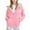 Pink, variant on Vividxx Kids Fall Winter Coat Girls Zip Up Hooded Jacket With Print Cute Casual Warm Pullover Pockets Outerwear For Winter Sports 110