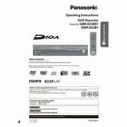Panasonic DMR-EZ48V DVD Recorder VCR Digital Tuner 1080p Up-Conversion (New)