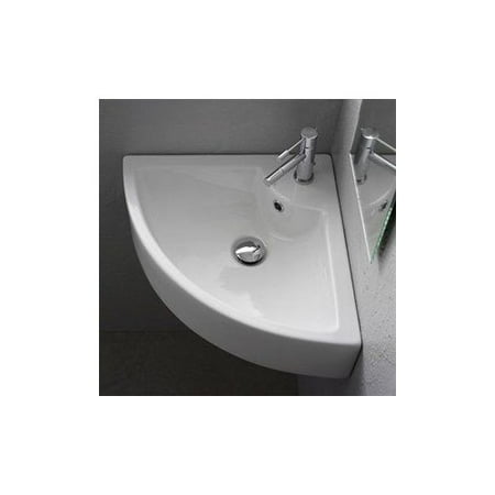 ... Art. 8007/E Scarabeo Square Washbasin Wall Mount Bathroom Sink, White